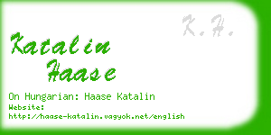 katalin haase business card